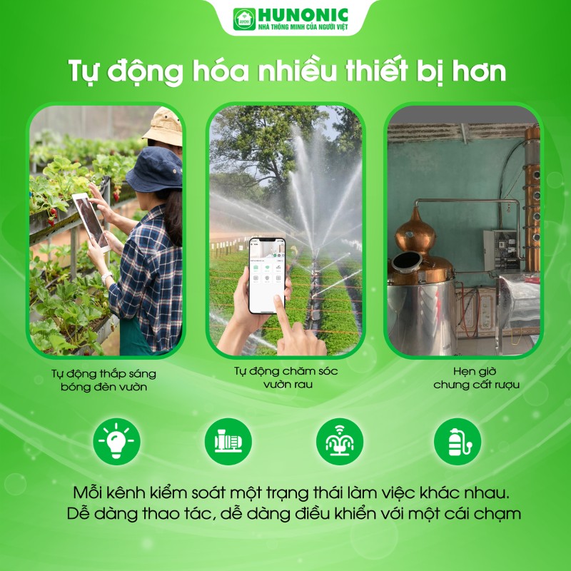 Công tắc Hunonic Lahu 1 kênh công suất lớn 4000W Điều Khiển Từ Xa - Ảnh 5