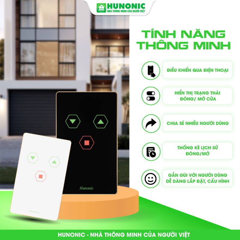 Công Tắc Cửa Cuốn Wifi Hunonic Door S - Ảnh 3