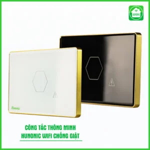 Công Tắc Chống Giật Bình Nóng Lạnh Wifi Thông Minh Hunonic