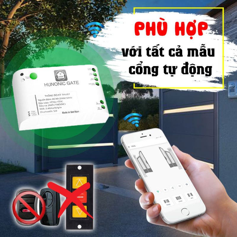 Bộ điều khiển cổng tự động Wifi HUNONIC GATE - Ảnh 3