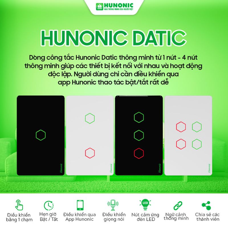 Công Tắc Chống Giật Wifi/BLE Mesh Hunonic Datic - Ảnh 6
