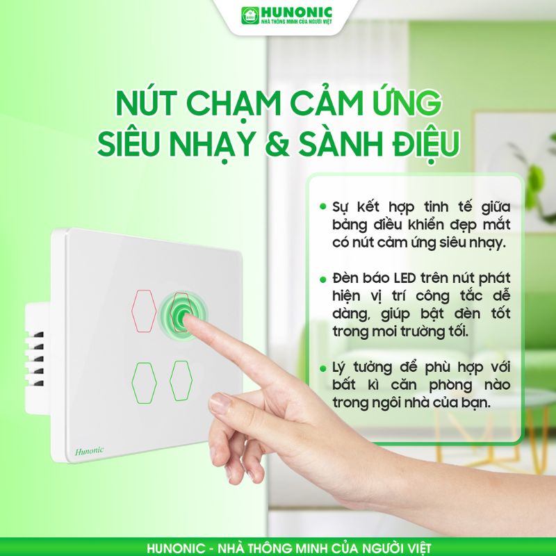 Công Tắc Chống Giật Wifi/BLE Mesh Hunonic Datic - Ảnh 7