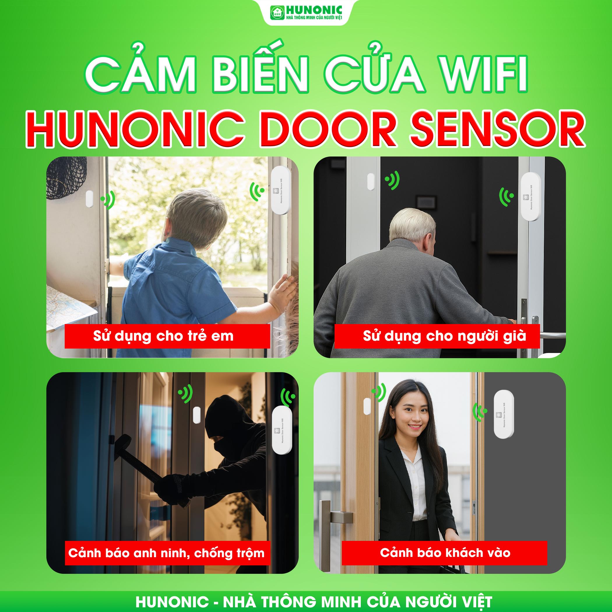 Cảm biến cửa Wifi Hunonic Door Sensor Thế Hệ Mới - Ảnh 3